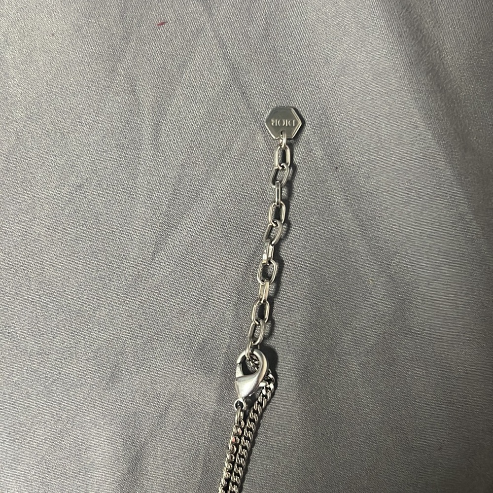 Dior turquoise necklace/chain with adjustable lobster clamp - Picture 2 of 3